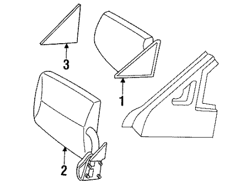 1990 Dodge Dakota Outside Mirrors Diagram