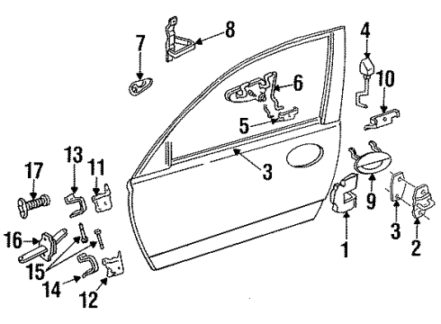 1997 Chrysler Concorde Door & Components Diagram
