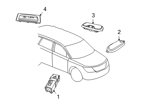 2014 Dodge Journey Interior Lamps Diagram