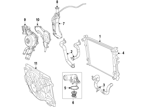 2021 Ram 1500 Classic Cooling System, Radiator, Water Pump, Cooling Fan Diagram 4 - Thumbnail