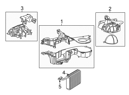 2013 Dodge Challenger A/C Evaporator & Heater Components Diagram