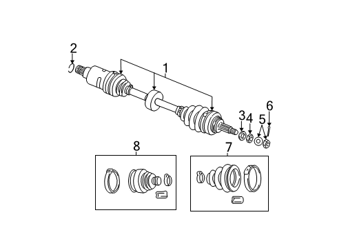 2004 Dodge Neon Drive Axles - Front Diagram