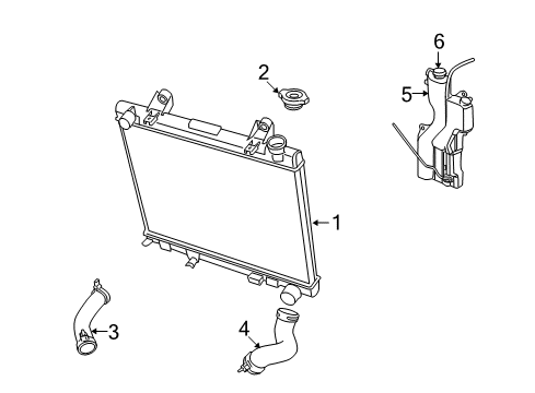2011 Ram Dakota Radiator & Components Diagram 1 - Thumbnail