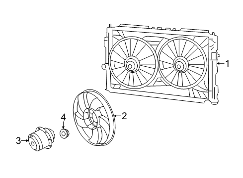 2009 Chrysler Sebring Cooling System, Radiator, Water Pump, Cooling Fan Diagram 1 - Thumbnail