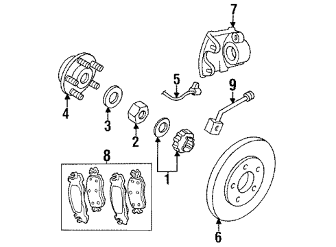 1997 Chrysler Cirrus Front Brakes Diagram