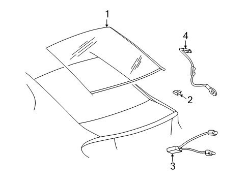 1999 Chrysler 300M Back Glass Diagram