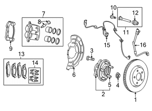 2023 Jeep Grand Cherokee L Brake Components Diagram 1 - Thumbnail