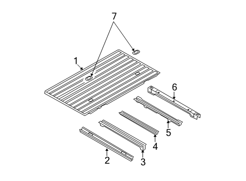 2008 Dodge Ram 1500 Pick Up Box - Floor Diagram