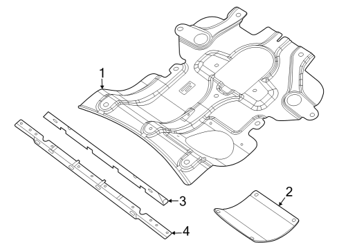 2025 Jeep Grand Cherokee Splash Shields Diagram