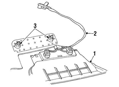1995 Dodge Intrepid High Mount Lamps Diagram