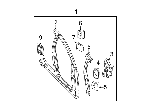 2005 Dodge Durango Hinge Pillar Diagram