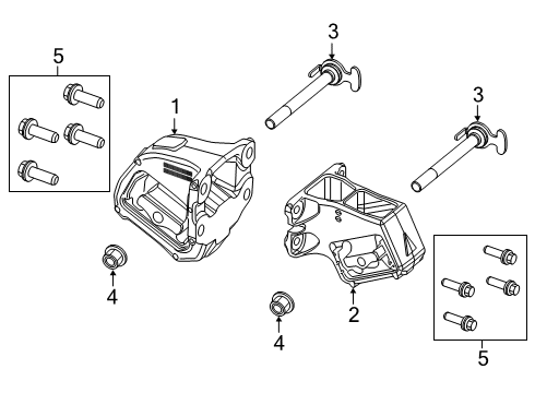 2022 Ram 2500 Engine & Trans Mounting Diagram 1 - Thumbnail