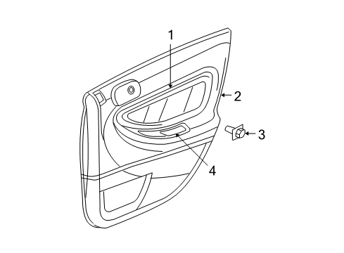 2003 Chrysler Sebring Interior Trim - Rear Door Diagram