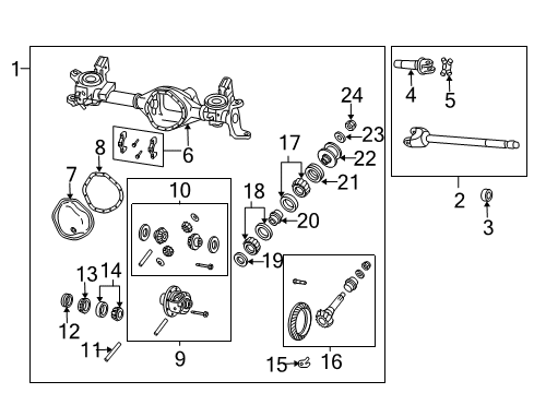 2003 Dodge Ram 2500 Front Axle & Carrier Diagram