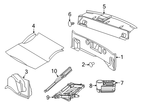 2013 Dodge Challenger Interior Trim - Rear Body Diagram