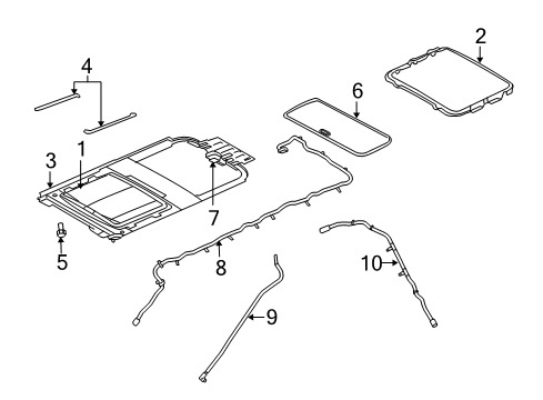 2009 Chrysler Aspen Sunroof Diagram 1 - Thumbnail