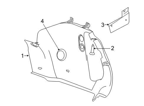 2005 Chrysler PT Cruiser Interior Trim - Quarter Panels Diagram