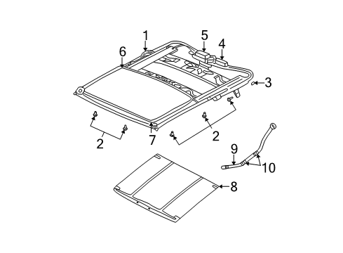 2001 Chrysler PT Cruiser Sunroof Diagram