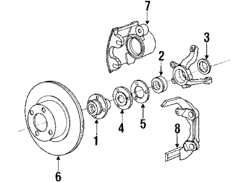 1990 Dodge Omni Front Brakes Diagram