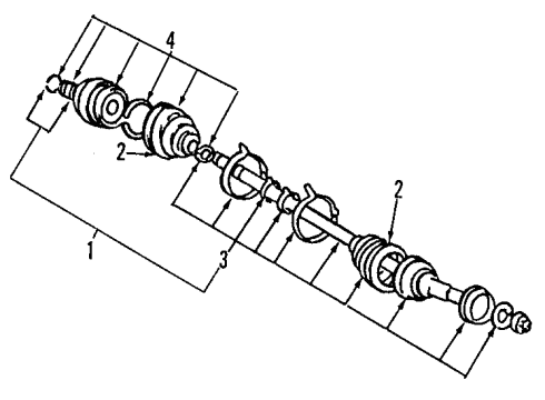 1992 Dodge Colt Front Axle Shafts & Joints, Drive Axles Diagram