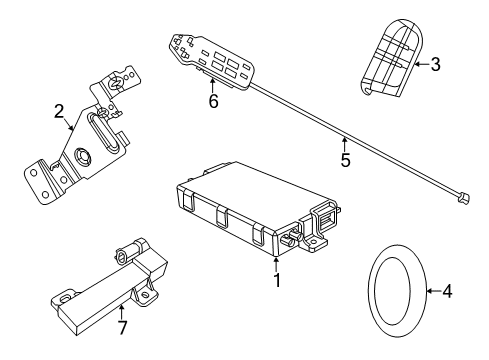 2014 Dodge Journey Keyless Entry Components Diagram