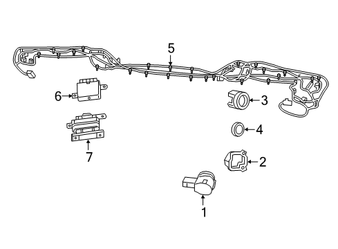2025 Jeep Wrangler Electrical Components - Rear Bumper Diagram 2 - Thumbnail