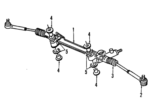 1993 Dodge Viper P/S Pump & Hoses, Steering Gear & Linkage Diagram
