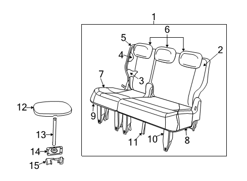 2009 Dodge Grand Caravan Third Row Seats Diagram 4 - Thumbnail