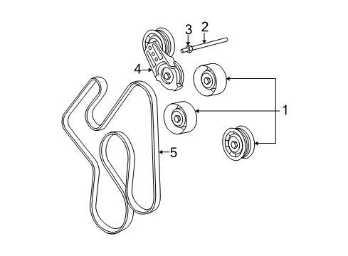 2008 Dodge Ram 1500 Belts & Pulleys Diagram