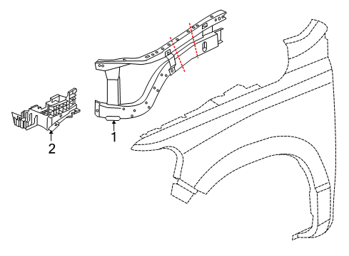 2019 Ram 1500 Inner Components - Fender Diagram