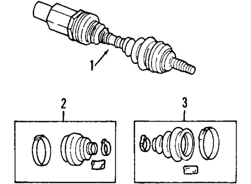 2002 Chrysler Prowler Rear Drive Axles, Propeller Shaft Diagram