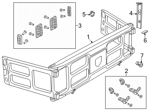 2020 Ram 2500 Exterior Trim - Pick Up Box Diagram 1 - Thumbnail