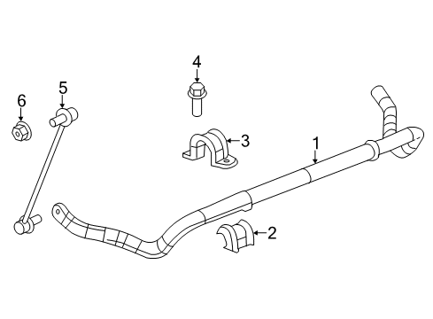 2007 Chrysler Sebring Stabilizer Bar & Components - Front Diagram