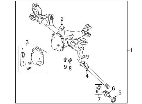 2003 Jeep Wrangler Front Axle & Carrier Diagram