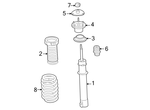 2025 Jeep Grand Cherokee Struts & Components - Front Diagram 1 - Thumbnail