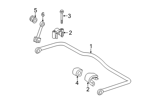 2007 Dodge Sprinter 3500 Rear Suspension Components, Stabilizer Bar Diagram