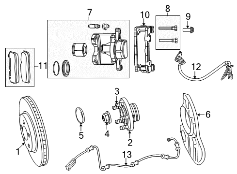 2013 Dodge Challenger Brake Components Diagram