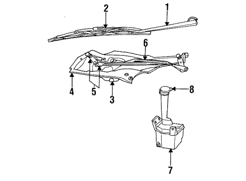 1994 Chrysler New Yorker Wiper & Washer Components Diagram