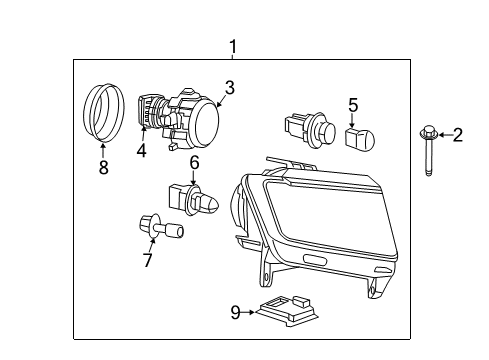 2011 Jeep Grand Cherokee Headlamps, Headlamp Washers/Wipers Diagram