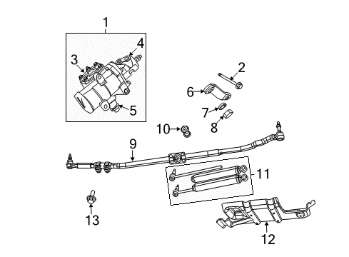 2008 Dodge Ram 2500 P/S Pump & Hoses, Steering Gear & Linkage Diagram 6 - Thumbnail