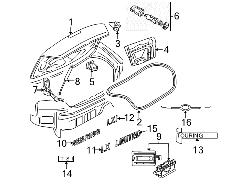 2003 Chrysler Sebring Trunk Diagram