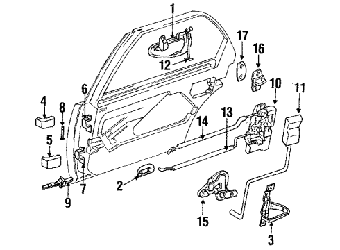 1997 Chrysler Concorde Lock & Hardware Diagram