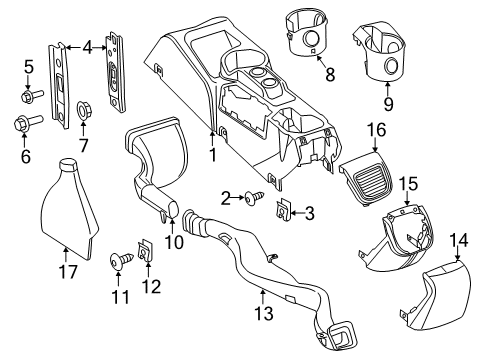 2018 Ram ProMaster City Console Diagram
