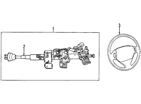 1996 Chrysler Cirrus Steering Column, Steering Wheel Diagram 2 - Thumbnail
