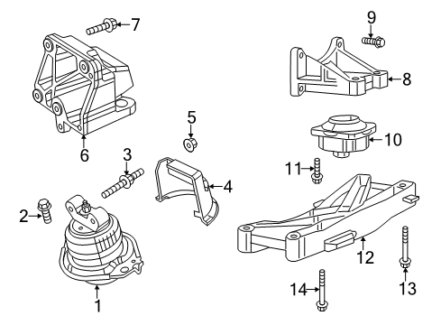 2022 Dodge Charger Engine & Trans Mounting Diagram 3 - Thumbnail