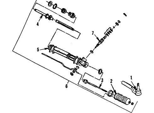 1986 Dodge Charger P/S Pump & Hoses, Steering Gear & Linkage Diagram