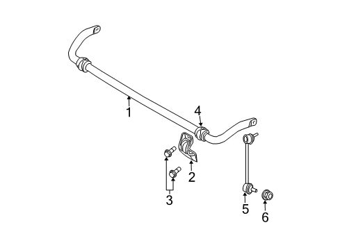 2006 Dodge Magnum Stabilizer Bar & Components - Front Diagram