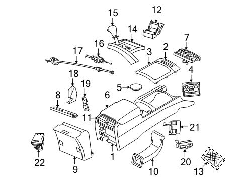 2009 Jeep Grand Cherokee Center Console Diagram