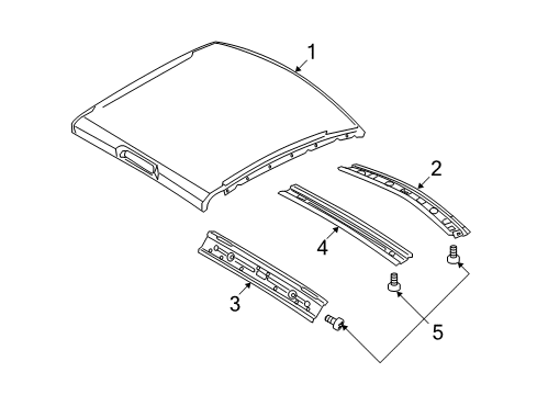 2008 Dodge Ram 2500 Roof & Components Diagram 1 - Thumbnail