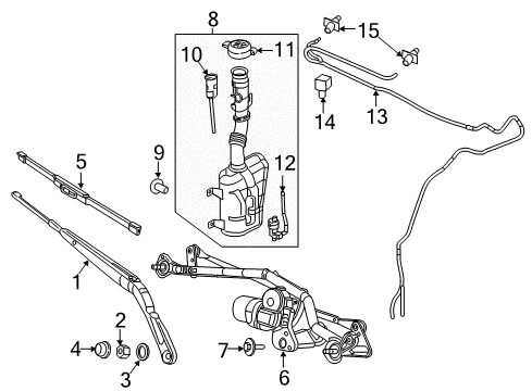 2018 Ram ProMaster City Wiper & Washer Components Diagram